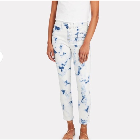 Veronica Beard Debbie Skinny High Rise Bleached Jeans Women 26 Secret PocketsNWT - Picture 1 of 13